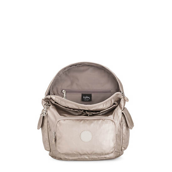 Sacs À Dos Kipling City Pack Small Metallic Beige | FR 1700FD